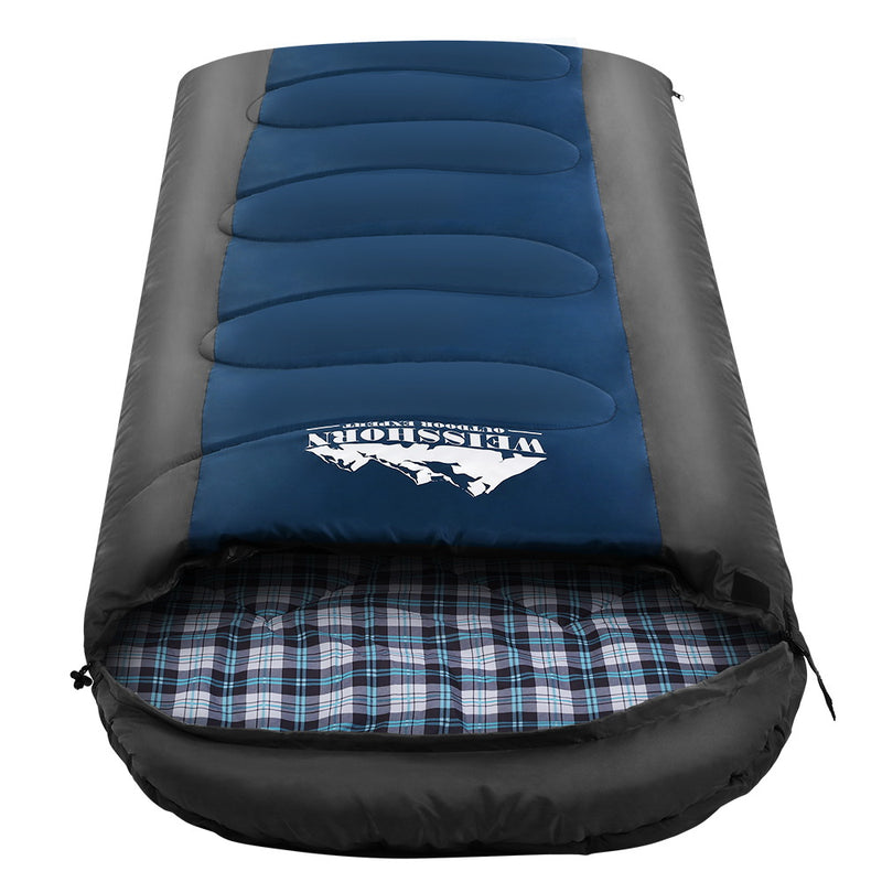 Load image into Gallery viewer, Weisshorn Sleeping Bag Single Thermal Camping Hiking Tent Blue -20°C
