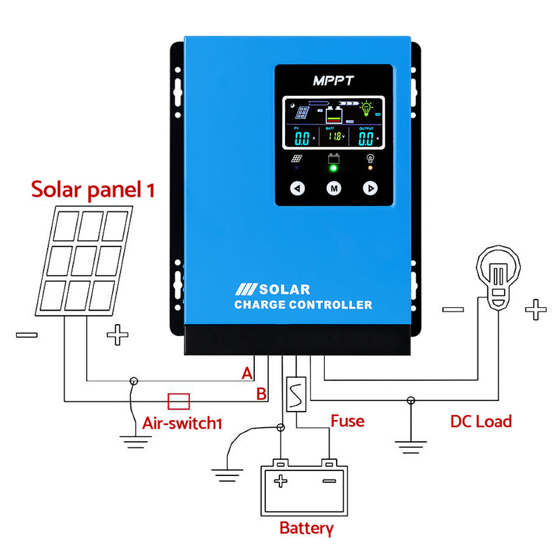 Load image into Gallery viewer, Giantz 60A MPPT Solar Charge Controller Auto 12V/24V/36V/48V Battery Regulator
