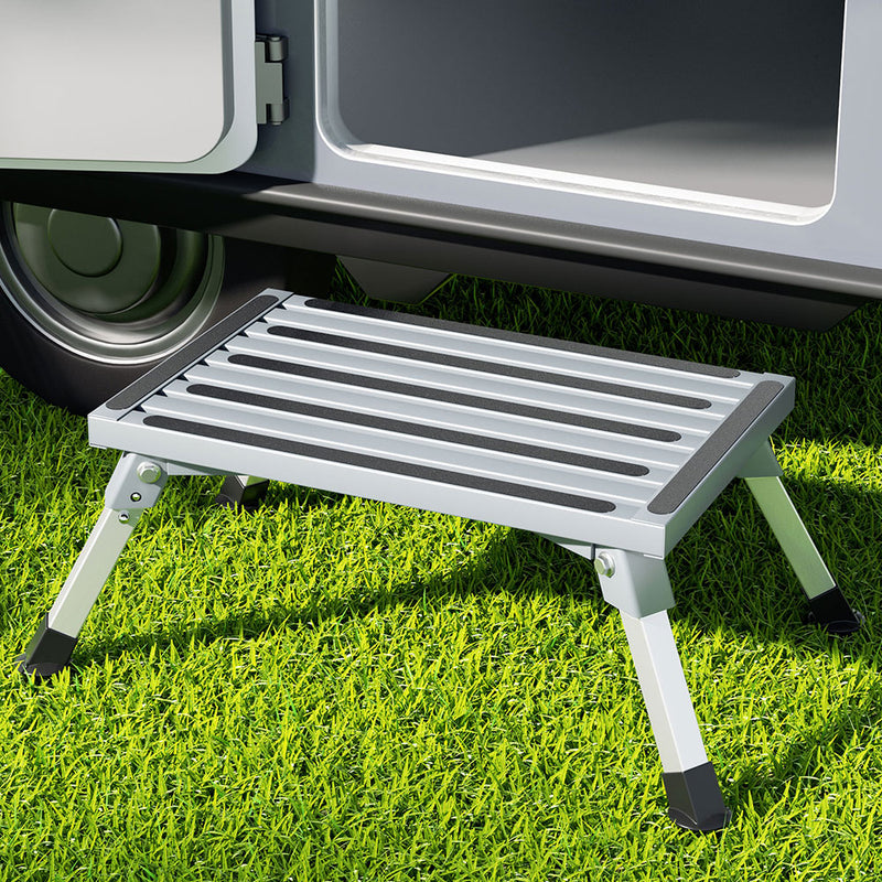 Load image into Gallery viewer, Weisshorn Caravan Step Folding Aluminium Step Ladder Stool
