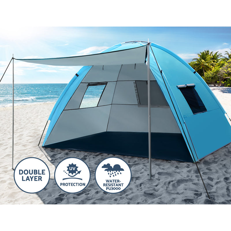 Load image into Gallery viewer, Weisshorn Camping Tent Beach Portable Hiking Sun Shade Shelter Fishing 4 Person
