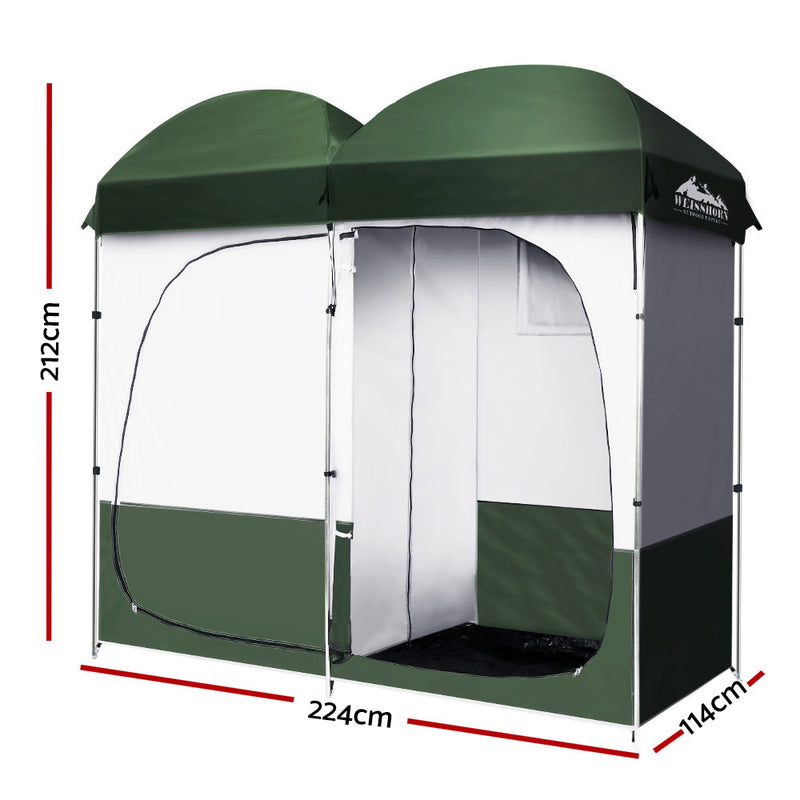 Load image into Gallery viewer, Weisshorn Double Camping Shower Toilet Tent Outdoor Portable Change Room
