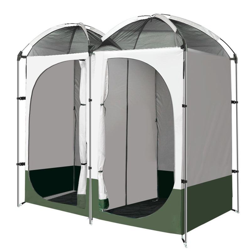 Load image into Gallery viewer, Weisshorn Double Camping Shower Toilet Tent Outdoor Portable Change Room
