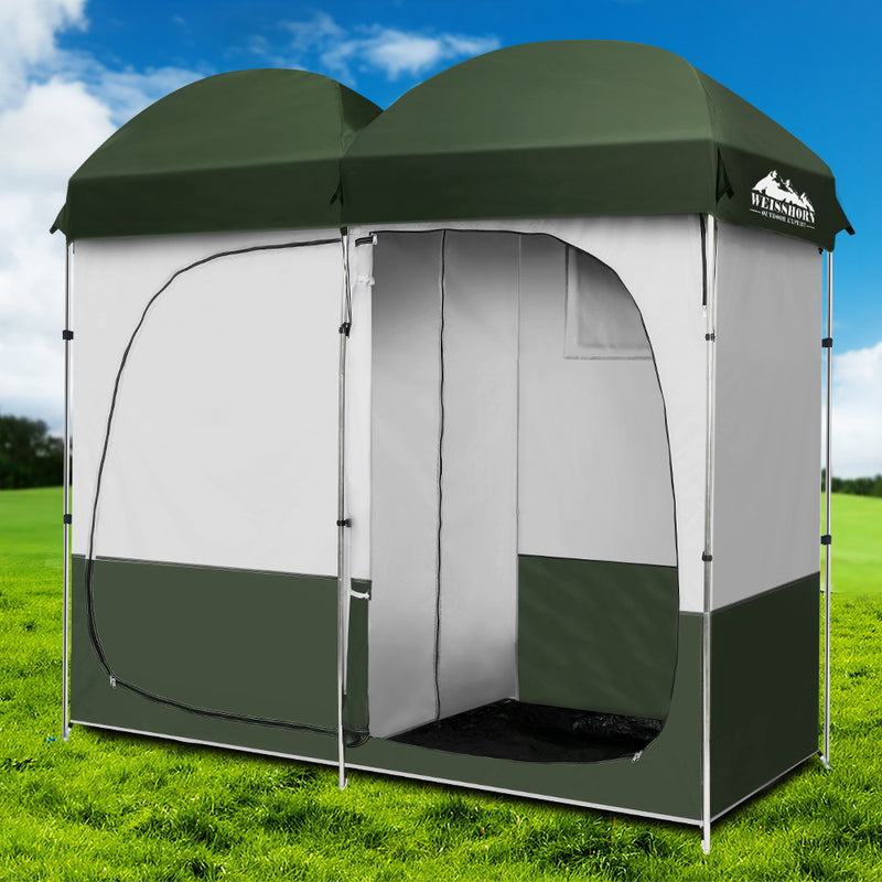 Load image into Gallery viewer, Weisshorn Double Camping Shower Toilet Tent Outdoor Portable Change Room
