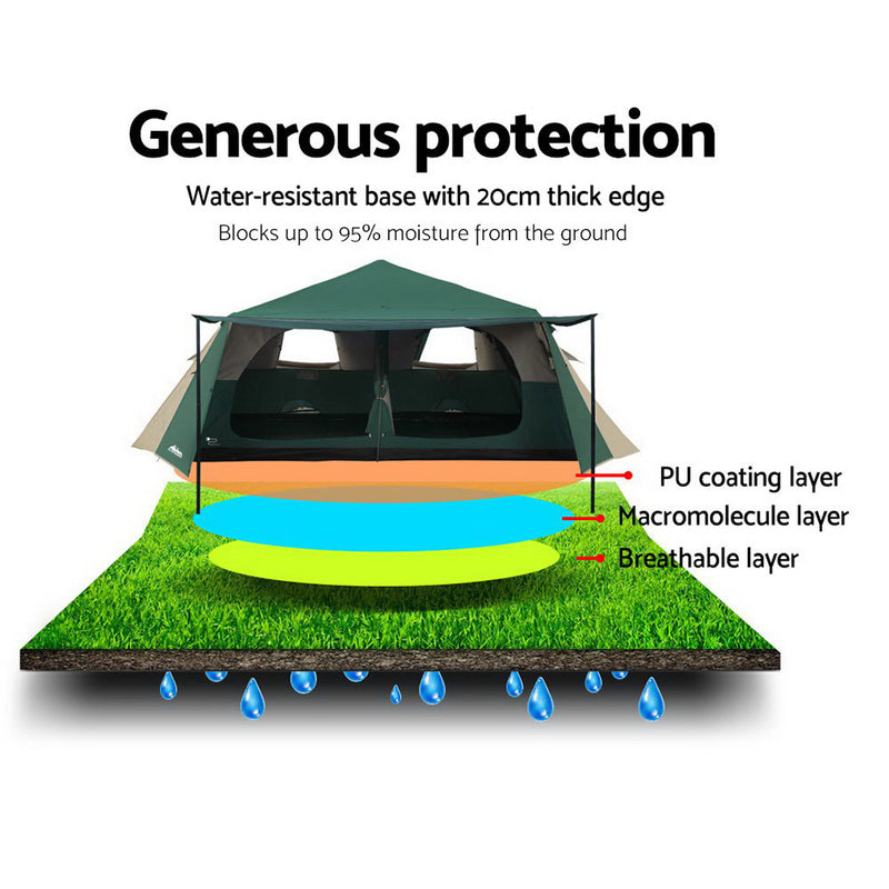 Load image into Gallery viewer, Weisshorn Instant Up Camping Tent 8 Person Pop up Tents Family Hiking Dome Camp
