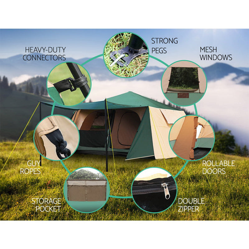 Load image into Gallery viewer, Weisshorn Instant Up Camping Tent 8 Person Pop up Tents Family Hiking Dome Camp
