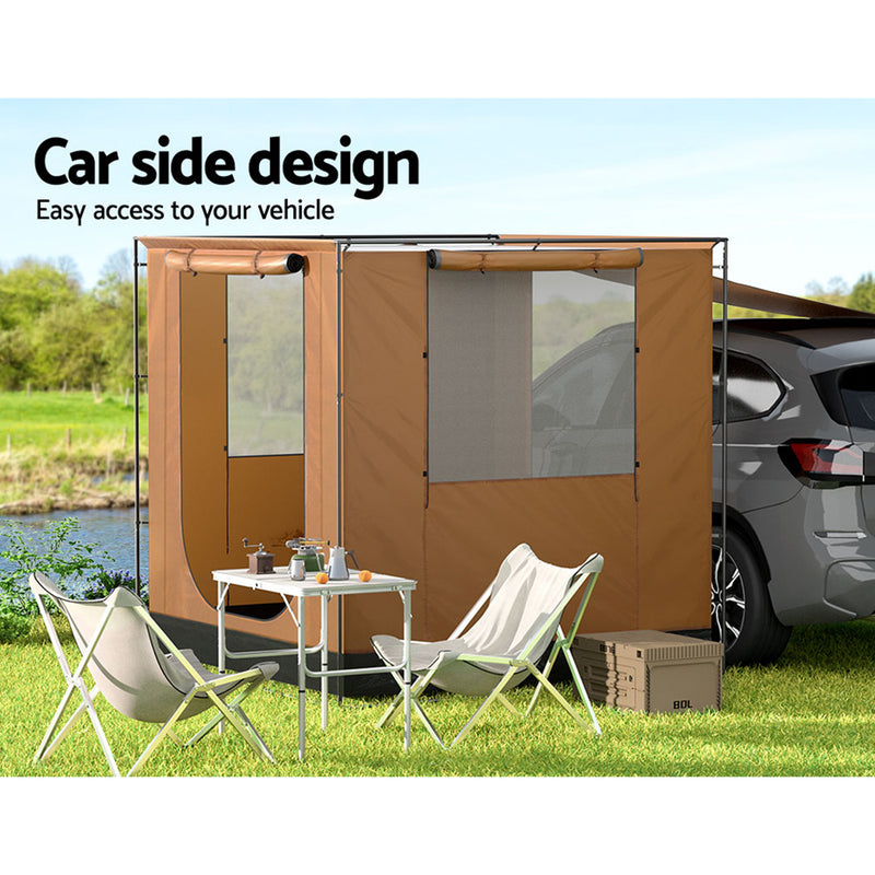 Load image into Gallery viewer, Weisshorn Camping Tent SUV Car Side Awning 2x2m Canopy Outdoor Portable 4WD
