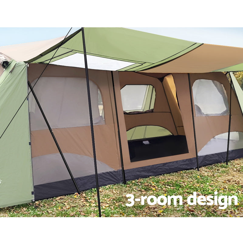 Load image into Gallery viewer, Weisshorn Instant Up Camping Tent 10 Person Outdoor Family Hiking Tents 3 Rooms
