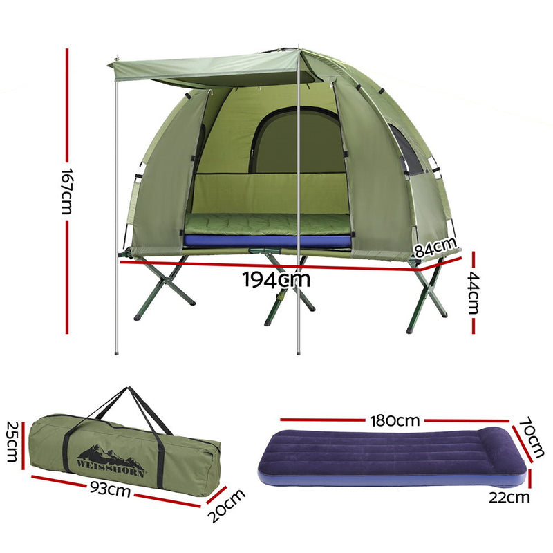 Load image into Gallery viewer, Weisshorn 5-in-1 Camping Tent Cot 1-person Air Mattress Camping Bed
