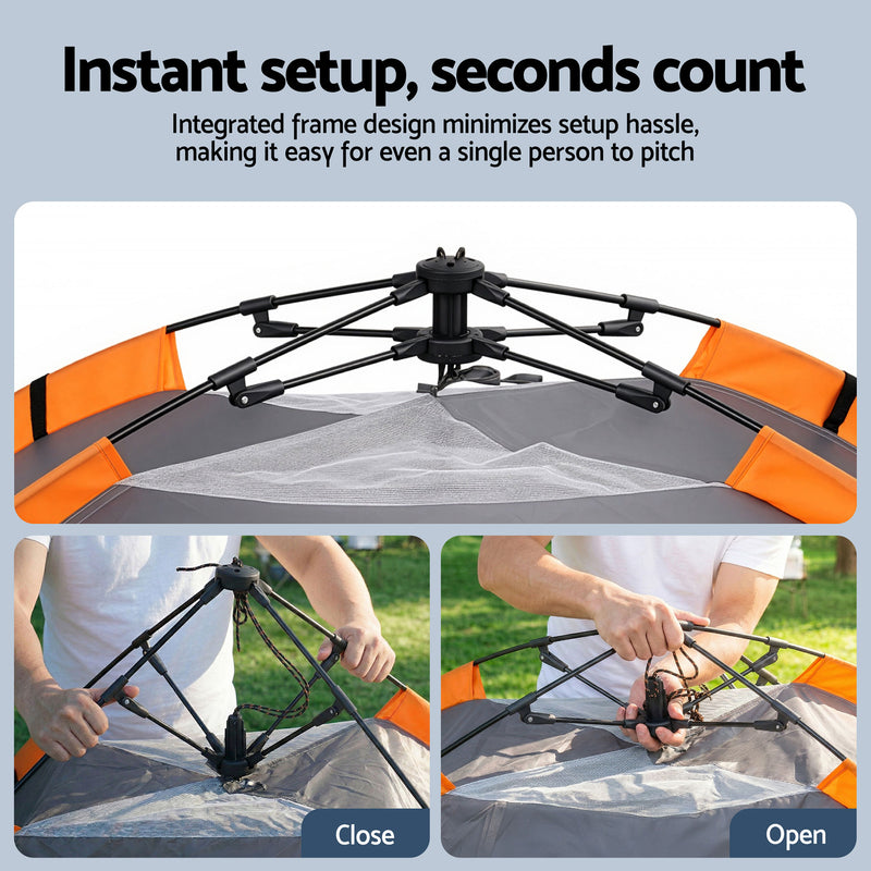 Load image into Gallery viewer, Weisshorn 2 Person Instant Pop Up Camping Tent Automatic Waterproof Hiking Beach
