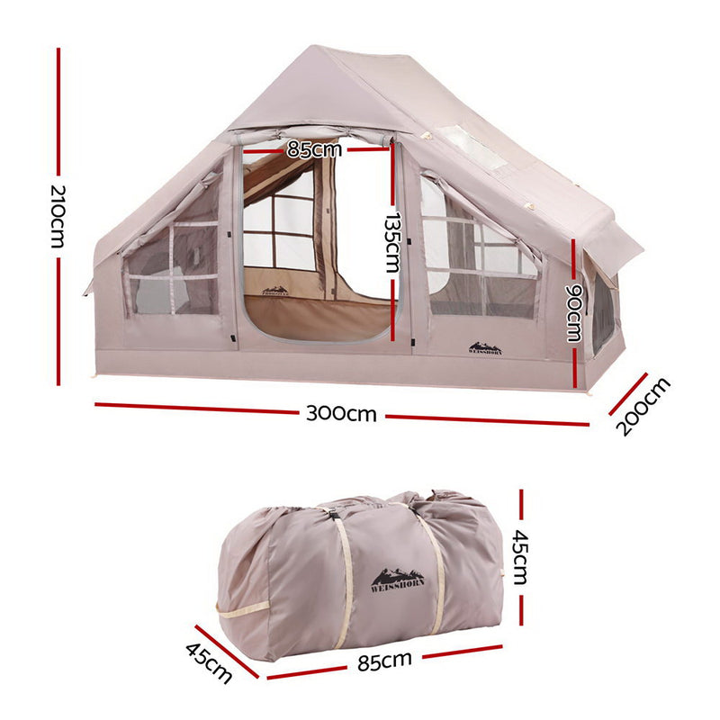 Load image into Gallery viewer, Weisshorn Camping Tent Inflatable Beach Tent 6 Person 300CM
