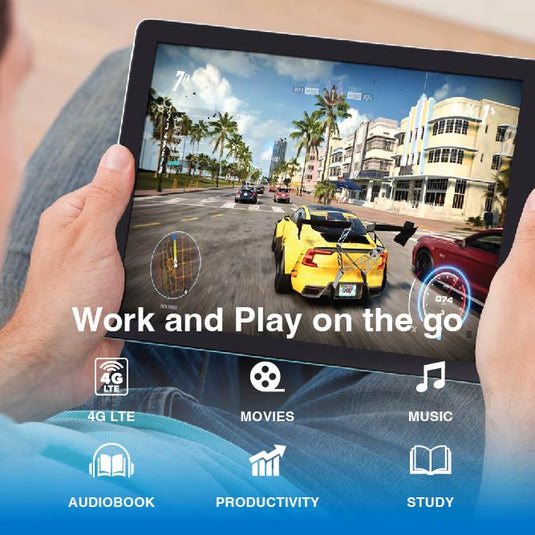 Laser 10in 4G Android Tablet with Case and Earbuds