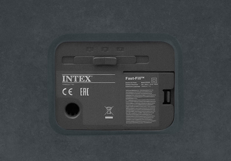 Load image into Gallery viewer, INTEX Queen Dura-Beam Comfort Plush Air Mattress w/ Built-In USB Electric Pump 64418

