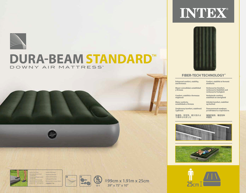 Load image into Gallery viewer, Intex Single (Twin) Classic Airbed With Built in Pump 64761

