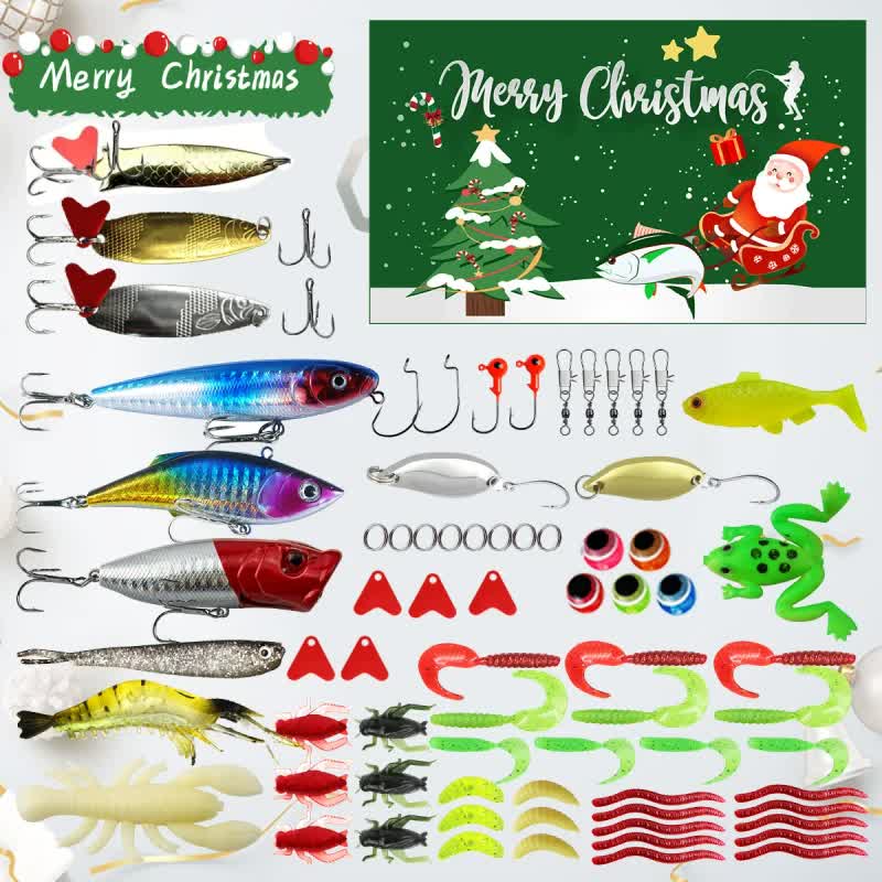 Load image into Gallery viewer, Fishing Lures Tackle Set for Fisher Men, Father, Granpa, Boys - 2025 Christmas Surprise Gift 78pcs
