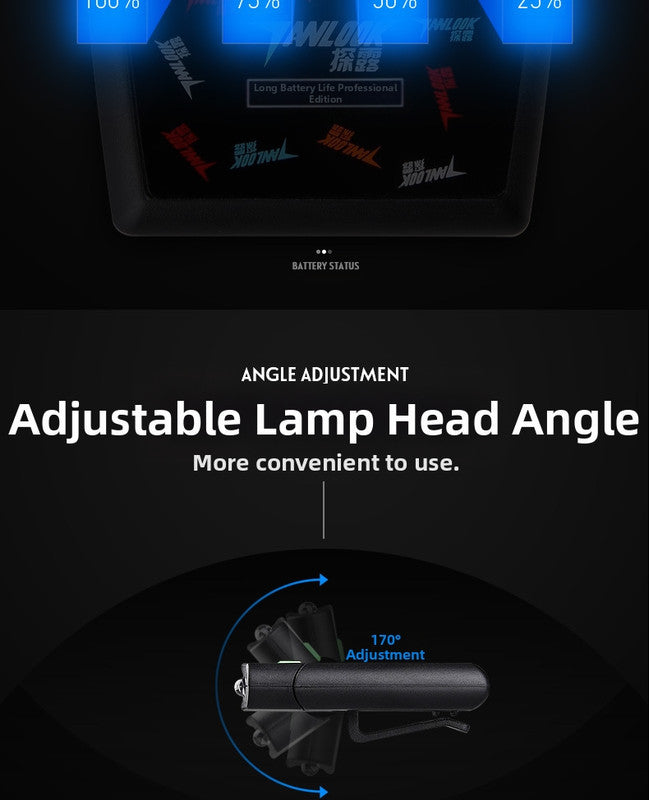 Load image into Gallery viewer, Outdoor sports products  Dew detection LED induction headlight, rechargeable strong light for night fishing
