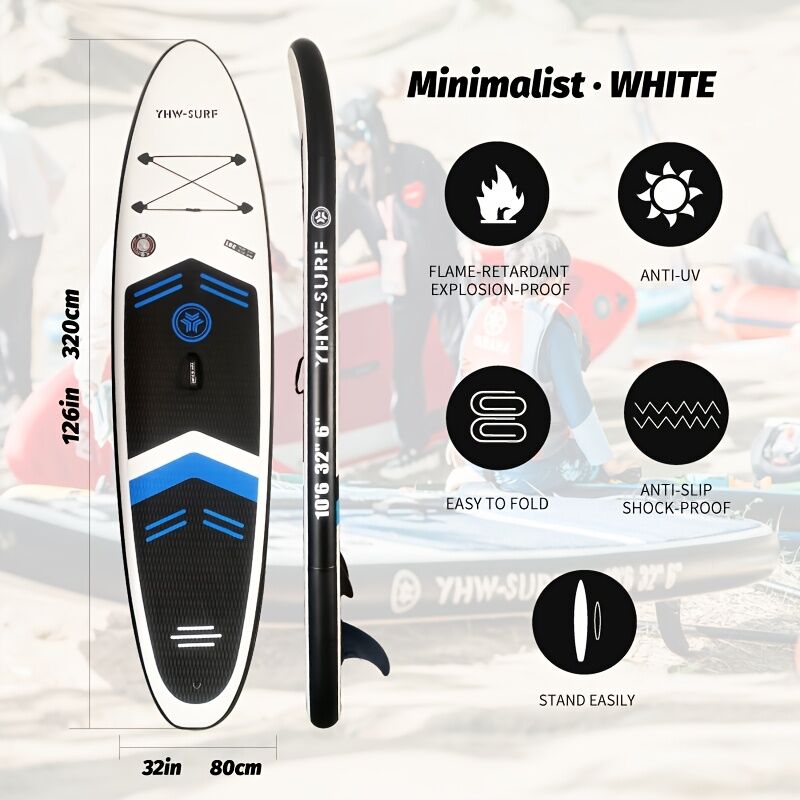 Load image into Gallery viewer, Inflatable vertical paddle set for water sports and surfing-including air pump, paddle, rope, backpack, fin box and maintenance tools.

