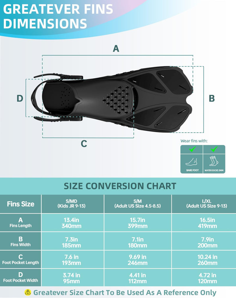 Load image into Gallery viewer, Gray Adjustable Open Heel Snorkel Fins, Travel-Size Short Swim Flippers for Snorkeling, Diving &amp; Swimming, Adult Men &amp; Women（S/M）
