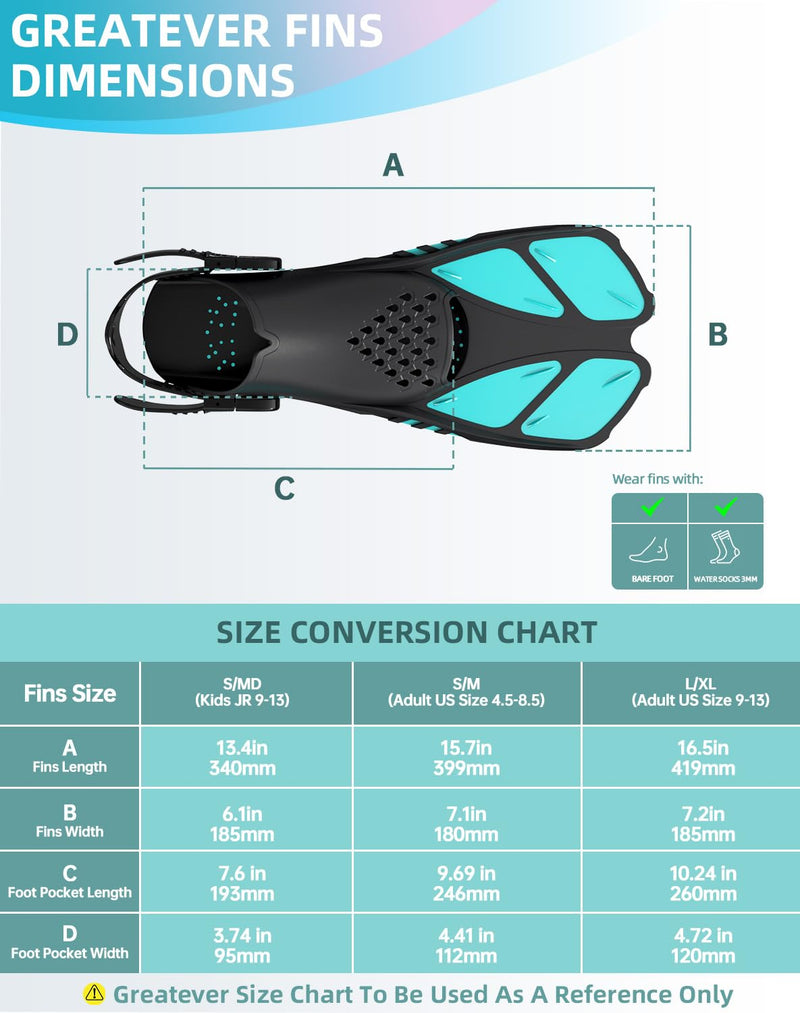 Load image into Gallery viewer, Green Adjustable Open Heel Snorkel Fins, Travel-Size Short Swim Flippers for Snorkeling, Diving &amp; Swimming, Adult Men &amp; Women（L/XL）
