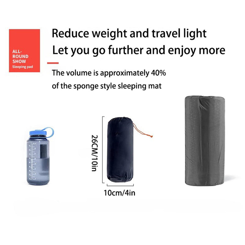 Load image into Gallery viewer, Ultralight Camping Sleeping Pad: Built-in Foot Pump, Integrated Pillow – Compact, Waterproof for Hiking/Backpacking (Dark Blue)
