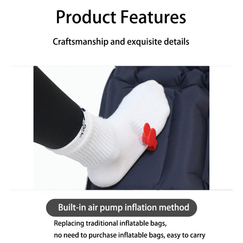 Load image into Gallery viewer, Ultralight Camping Sleeping Pad: Built-in Foot Pump, Integrated Pillow – Compact, Waterproof for Hiking/Backpacking (Dark Blue)
