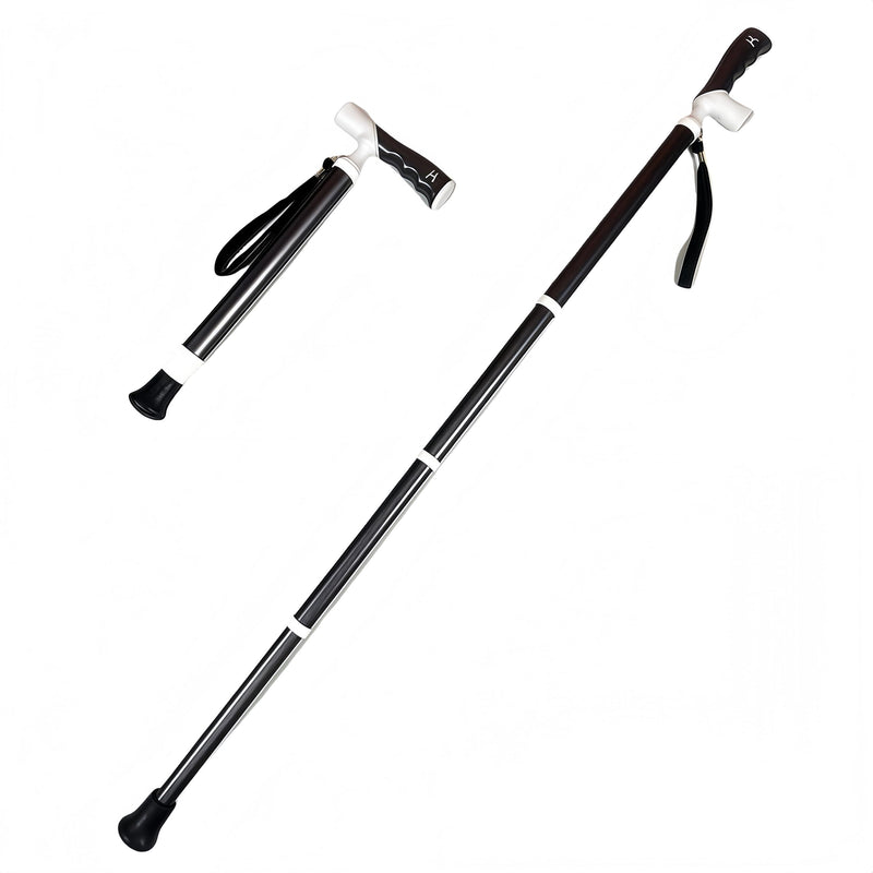 Load image into Gallery viewer, Lightweight Foldable Walking Cane: Adjustable Dual-Mode (T/Grip) Stick – 0.26kg, Portable for Daily/Hiking Use
