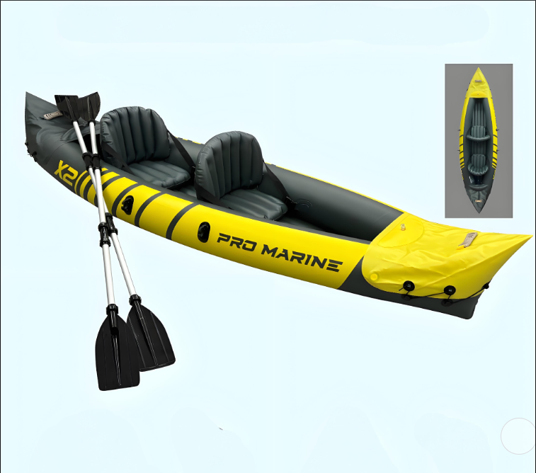 Load image into Gallery viewer, Advanced Elements Inflatable Kayak: 1/2 Person Recreational Convertible (Yellow) – Tandem/Solo Paddling with Durable PVC Hull
