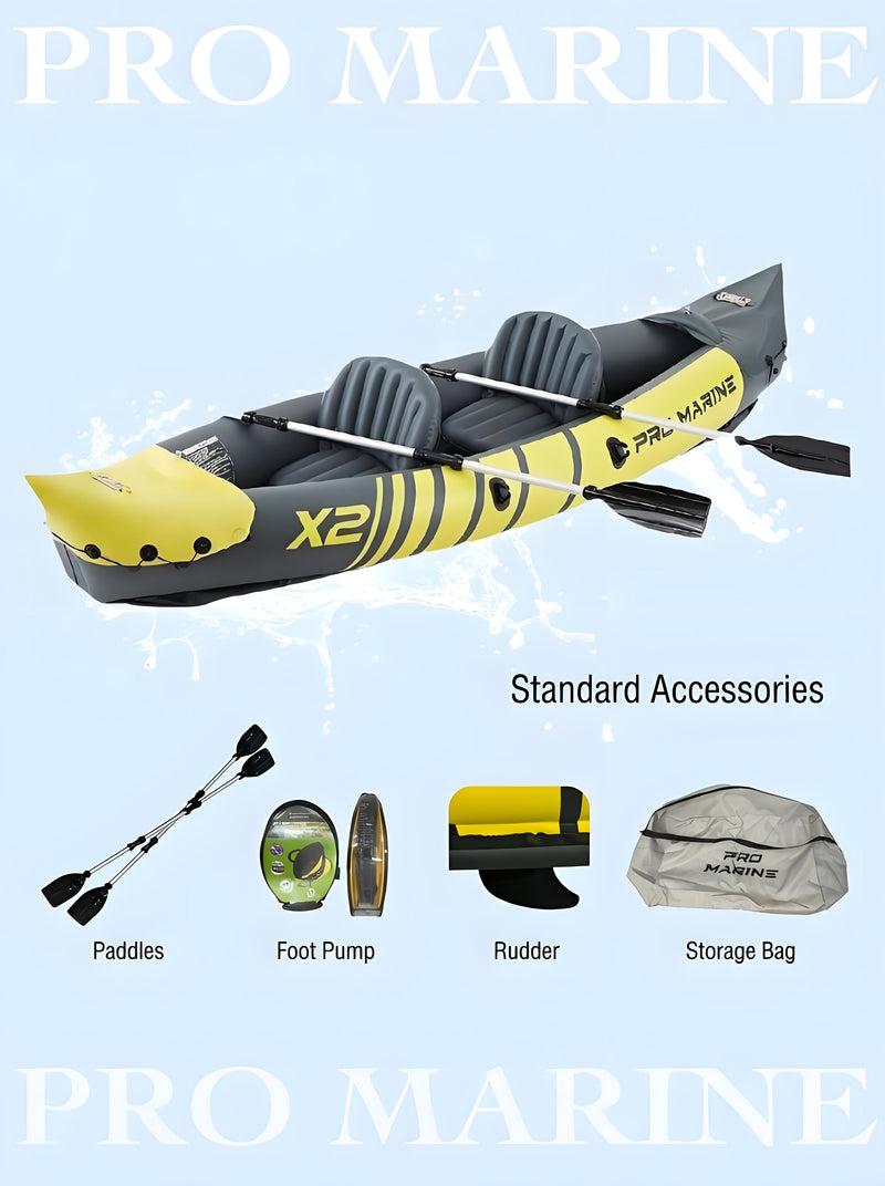 Load image into Gallery viewer, Advanced Elements Inflatable Kayak: 1/2 Person Recreational Convertible (Yellow) – Tandem/Solo Paddling with Durable PVC Hull
