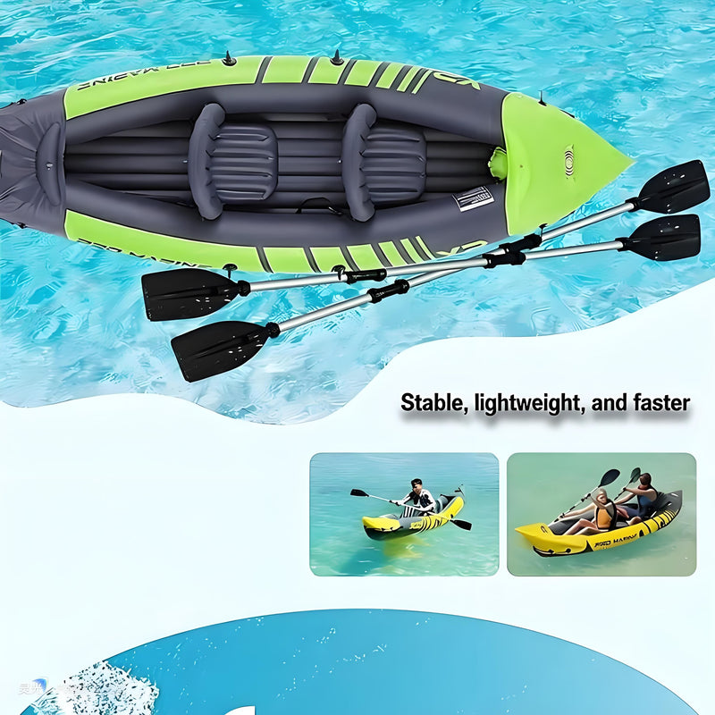 Load image into Gallery viewer, Advanced Elements Inflatable Kayak: 1/2 Person Recreational Convertible (Yellow) – Tandem/Solo Paddling with Durable PVC Hull
