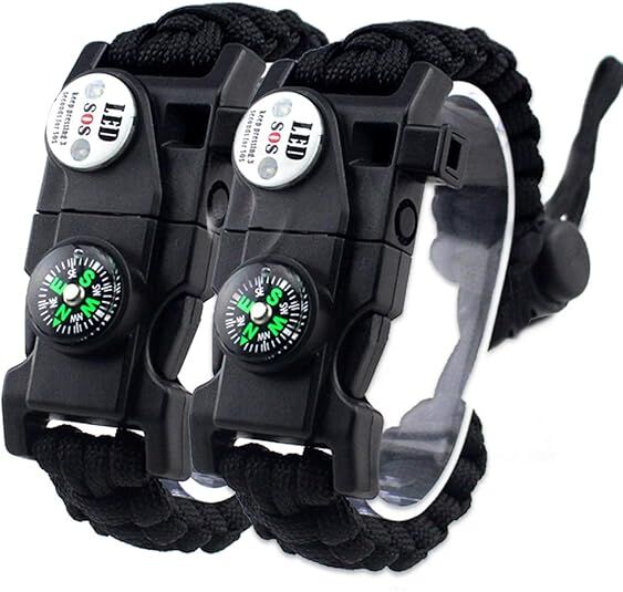 Load image into Gallery viewer, Survival Paracord Bracelet ×2
