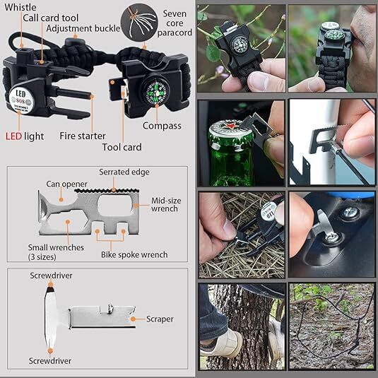 Survival Paracord Bracelet ×2