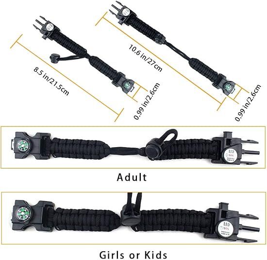 Load image into Gallery viewer, Survival Paracord Bracelet ×2
