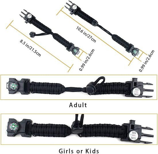 Survival Paracord Bracelet ×2