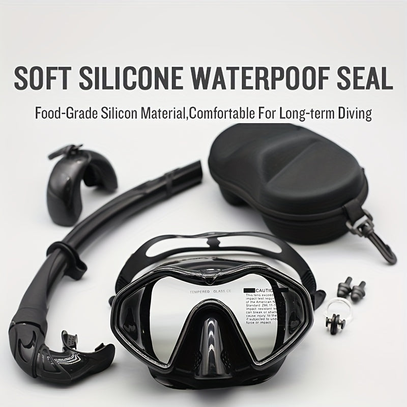 Load image into Gallery viewer, Adult Anti-Fog Snorkel Set with Dry Tube
