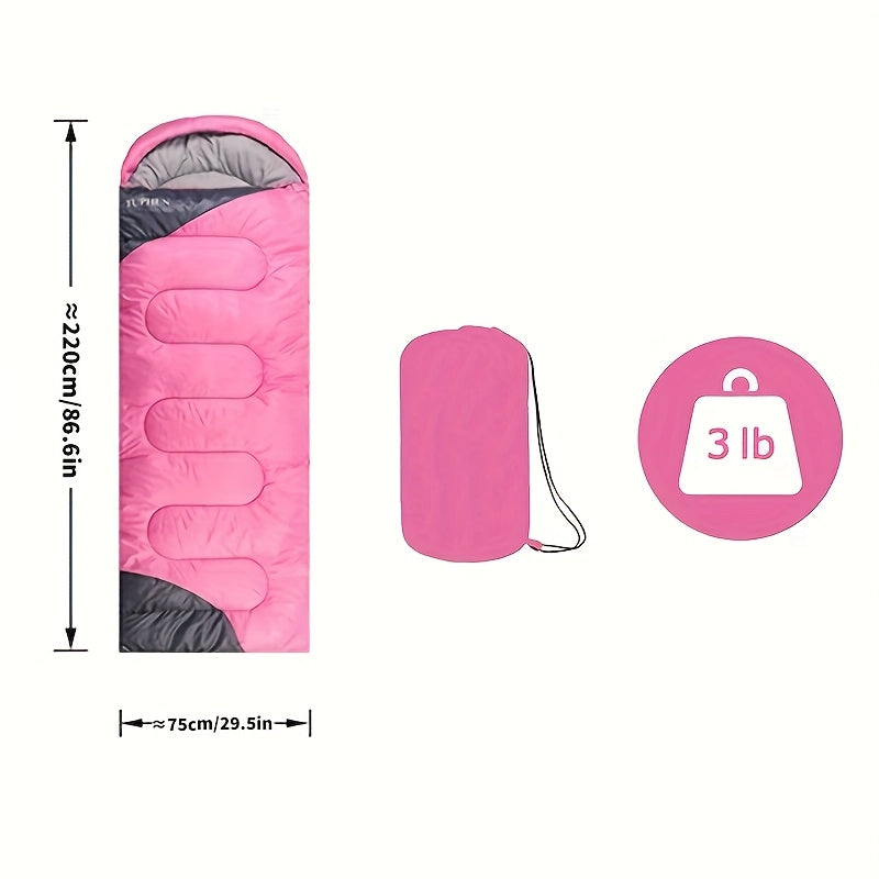 Load image into Gallery viewer, Rosy Four-Season Rectangular Sleeping Bag for Adults

