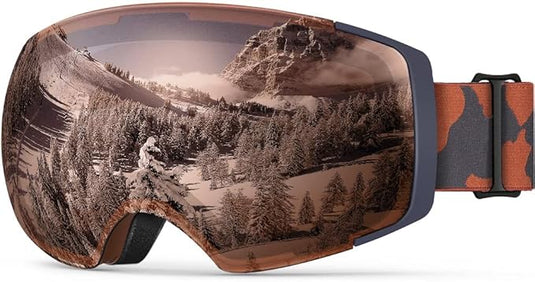 OutdoorMaster Ski Goggles PRO - Frameless, Interchangeable Lens 100% UV400 Protection Snow Goggles for Men & Women-OM-2