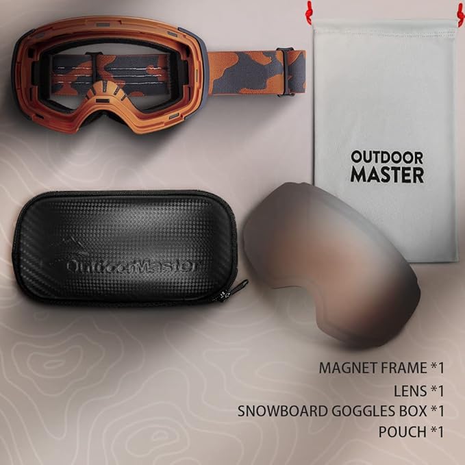 Load image into Gallery viewer, OutdoorMaster Ski Goggles PRO - Frameless, Interchangeable Lens 100% UV400 Protection Snow Goggles for Men &amp; Women-OM-2
