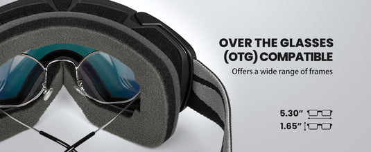 OutdoorMaster Ski Goggles with Cover Snowboard Snow Goggles OTG Anti-Fog -100% UV Protection-OM-18