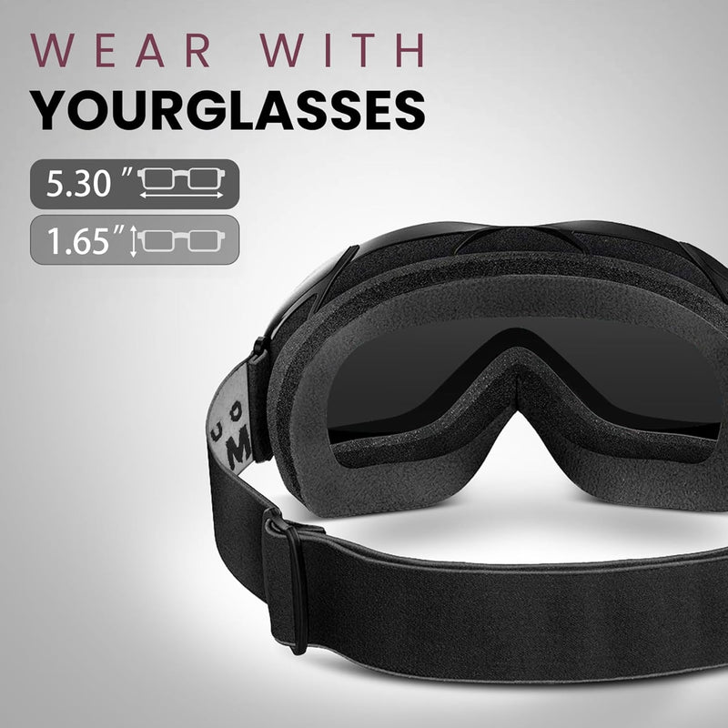 Load image into Gallery viewer, OutdoorMaster OTG Ski Goggles - Over Glasses Ski/Snowboard Goggles for Men, Women &amp; Youth - 100% UV Protection-OM-5
