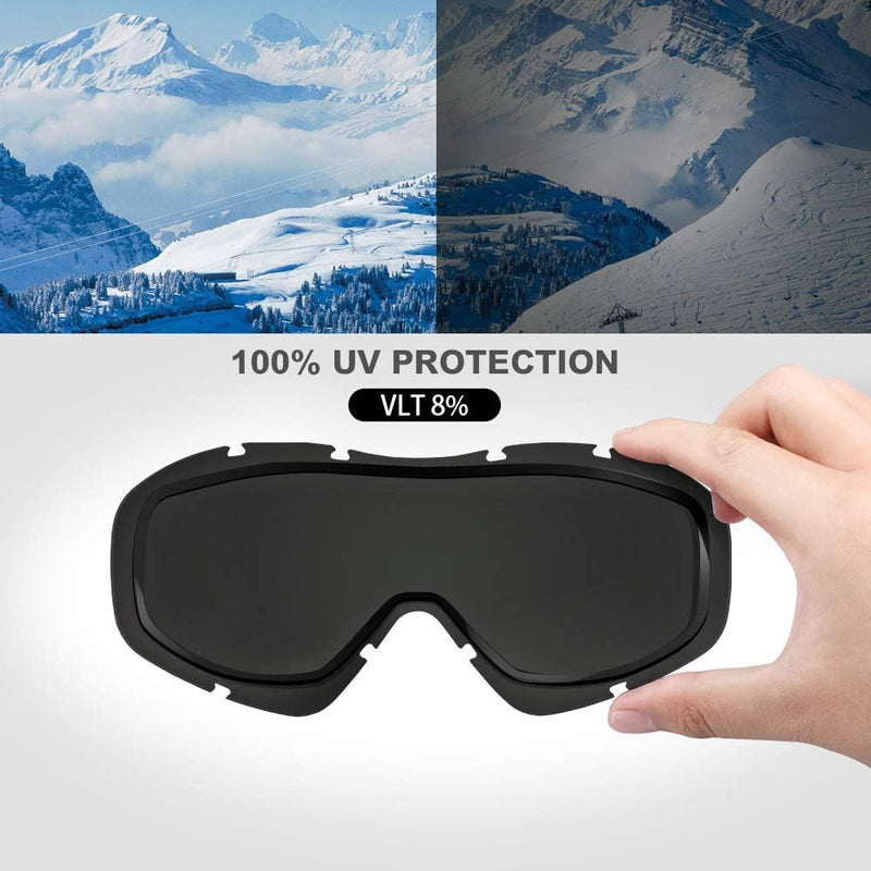 Load image into Gallery viewer, OutdoorMaster OTG Ski Goggles - Over Glasses Ski/Snowboard Goggles for Men, Women &amp; Youth - 100% UV Protection-OM-5

