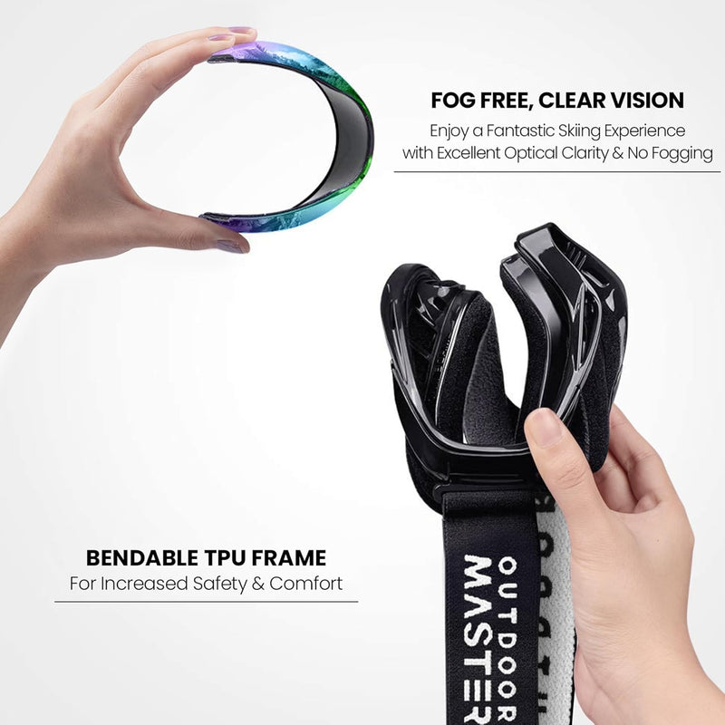 Load image into Gallery viewer, OutdoorMaster OTG Ski Goggles - Over Glasses Ski/Snowboard Goggles for Men, Women &amp; Youth - 100% UV Protection-OM-5

