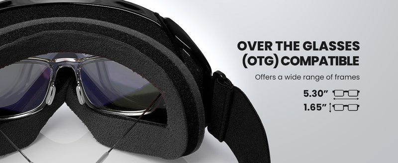 Load image into Gallery viewer, OutdoorMaster OTG Ski Goggles - Over Glasses Ski/Snowboard Goggles for Men, Women &amp; Youth - 100% UV Protection-OM-5

