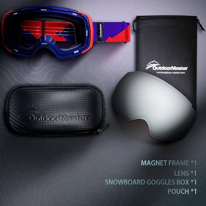 Load image into Gallery viewer, OutdoorMaster Ski Goggles PRO - Frameless, Interchangeable Lens 100% UV400 Protection Snow Goggles for Men &amp; Women-OM-2
