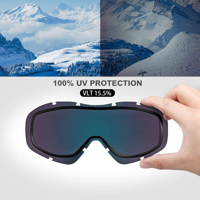 Load image into Gallery viewer, OutdoorMaster OTG Ski Goggles - Over Glasses Ski/Snowboard Goggles for Men, Women &amp; Youth - 100% UV Protection-OM-5
