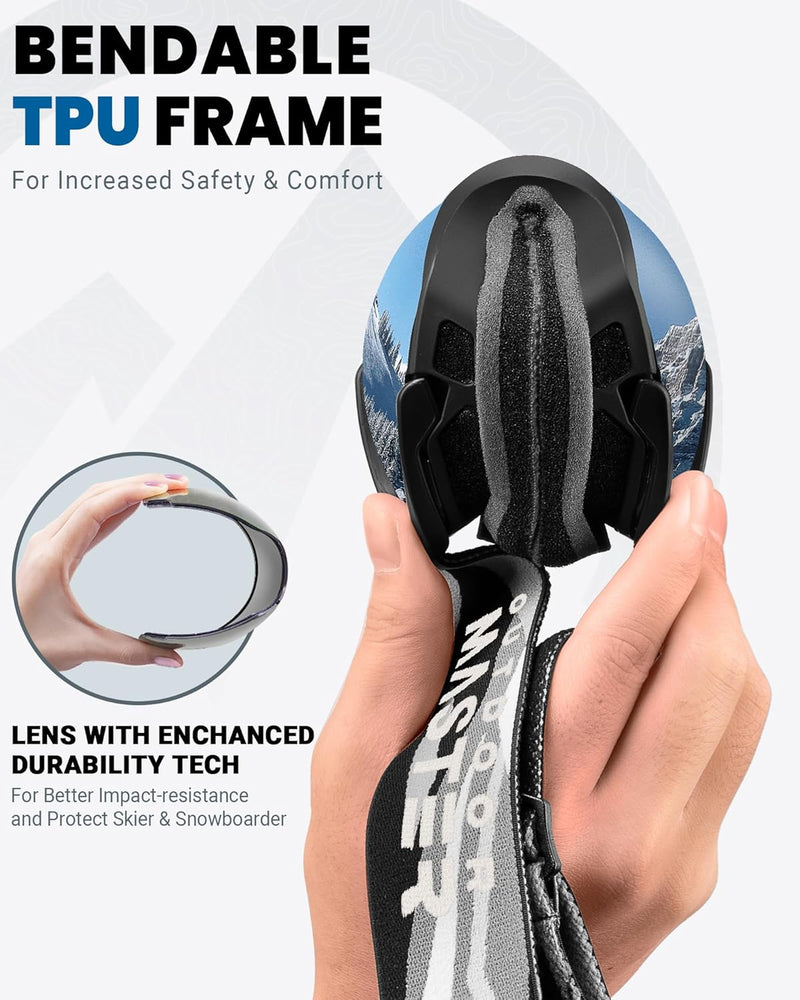 Load image into Gallery viewer, OutdoorMaster Ski Goggles with Cover Snowboard Snow Goggles OTG Anti-Fog -100% UV Protection-OM-18
