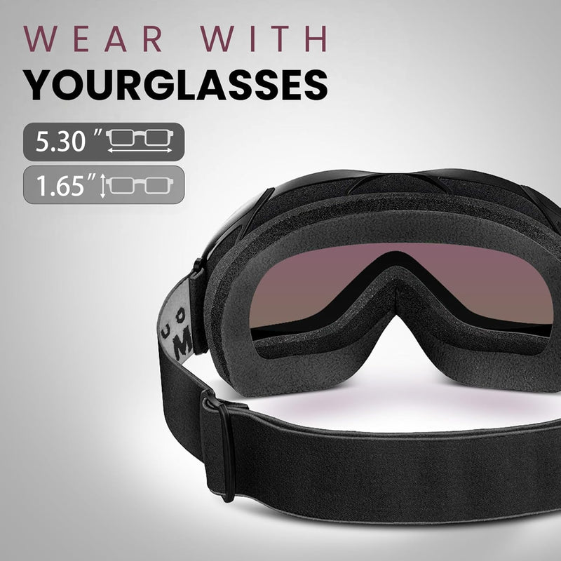 Load image into Gallery viewer, OutdoorMaster OTG Ski Goggles - Over Glasses Ski/Snowboard Goggles for Men, Women &amp; Youth - 100% UV Protection-OM-5
