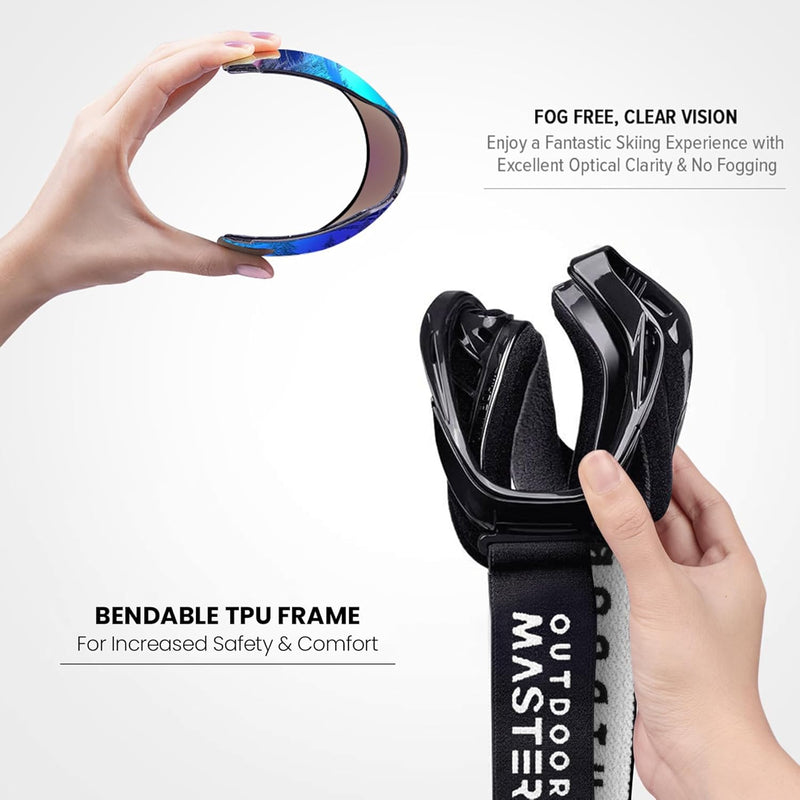 Load image into Gallery viewer, OutdoorMaster OTG Ski Goggles - Over Glasses Ski/Snowboard Goggles for Men, Women &amp; Youth - 100% UV Protection-OM-5
