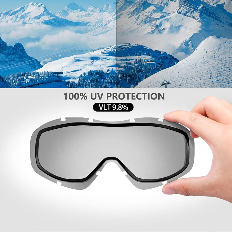 Load image into Gallery viewer, OutdoorMaster OTG Ski Goggles - Over Glasses Ski/Snowboard Goggles for Men, Women &amp; Youth - 100% UV Protection-OM-5
