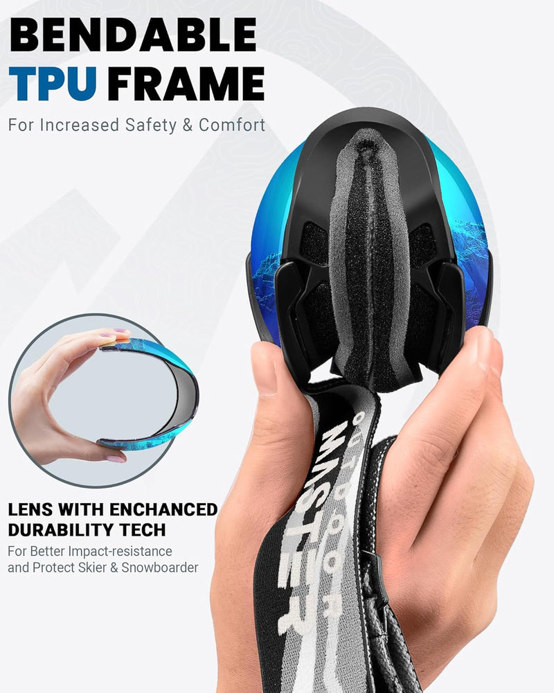 Load image into Gallery viewer, OutdoorMaster Ski Goggles with Cover Snowboard Snow Goggles OTG Anti-Fog -100% UV Protection-OM-18
