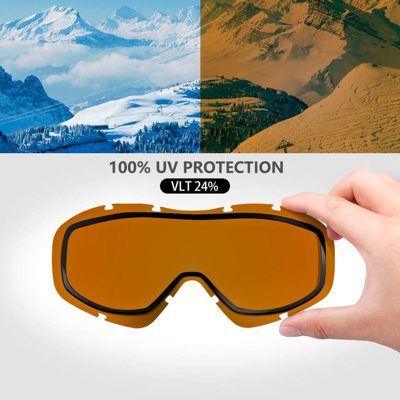 Load image into Gallery viewer, OutdoorMaster OTG Ski Goggles - Over Glasses Ski/Snowboard Goggles for Men, Women &amp; Youth - 100% UV Protection-OM-5
