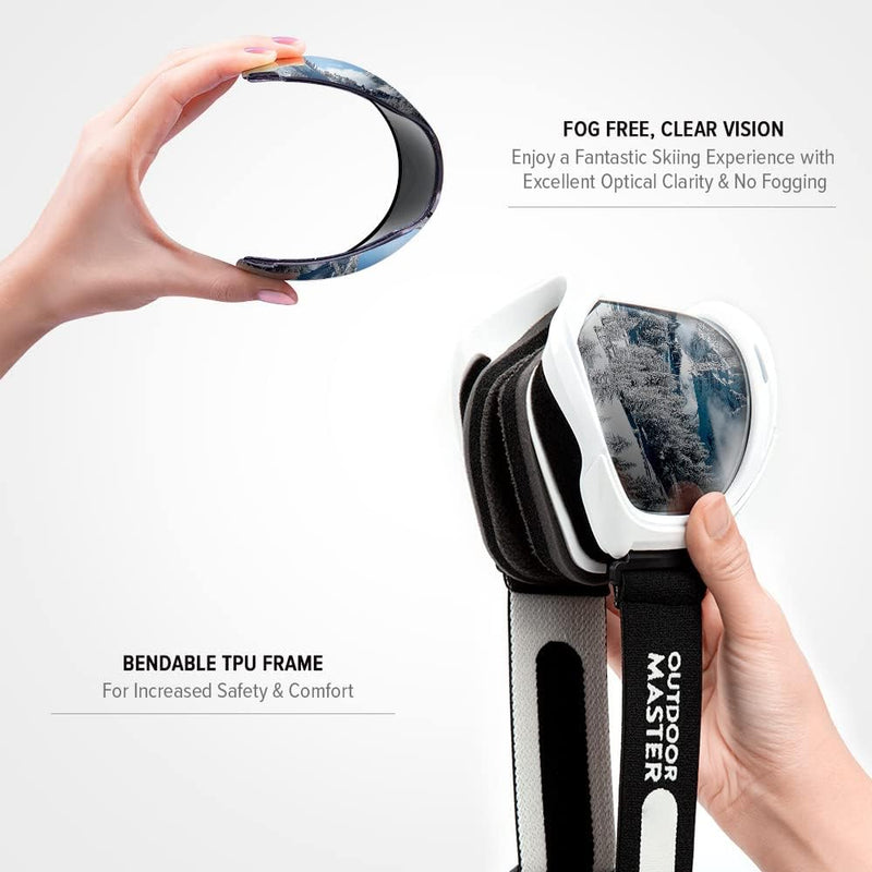 Load image into Gallery viewer, OutdoorMaster OTG Ski Goggles - Over Glasses Ski/Snowboard Goggles for Men, Women &amp; Youth - 100% UV Protection--OM-5

